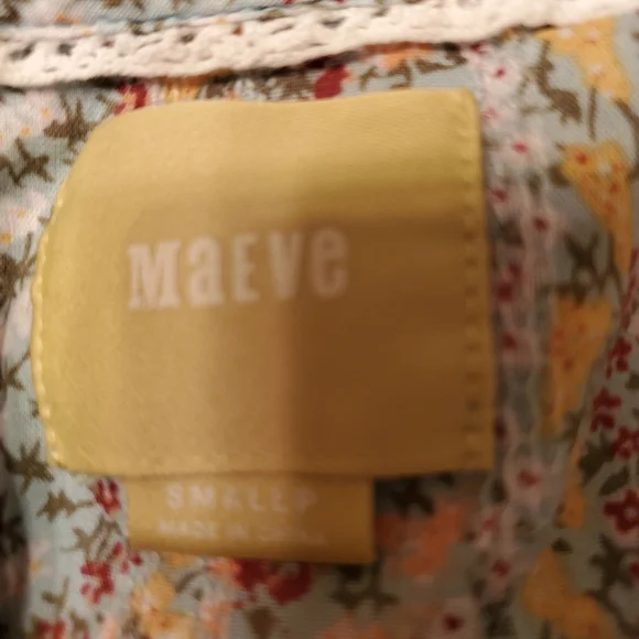 Anthropologie Maeve Gelise Pleated Floral Blouse S/P - Picture 8 of 9